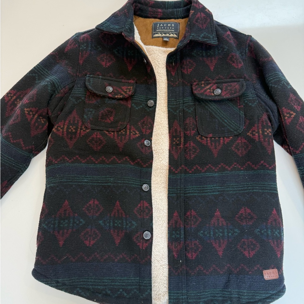 Jachs Men's Black and Red Patterned Jacket